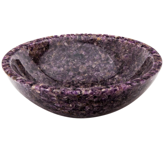 Atlas Amethyst Stone Circular 400mm Countertop Basin