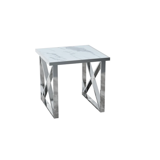 0.8m Square Dining Table - Marble