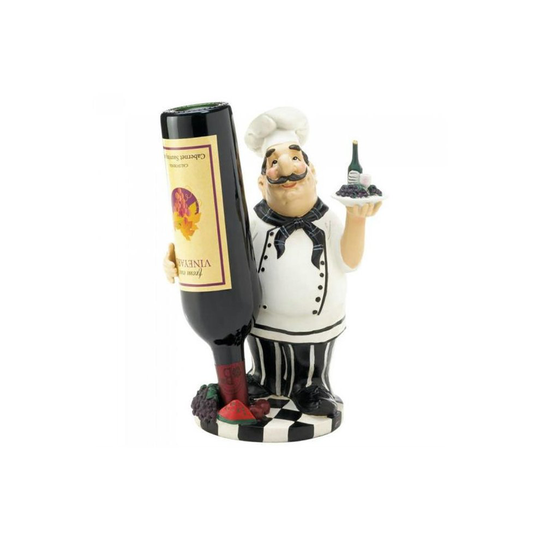 AEWholesale 10017733 Standing Italian Chef Wine Bottle Holder