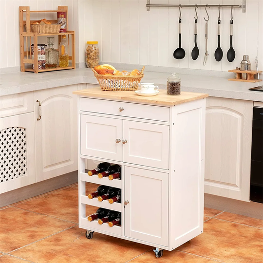 Leonila 67 Cm Kitchen Trolley with Locking Wheels