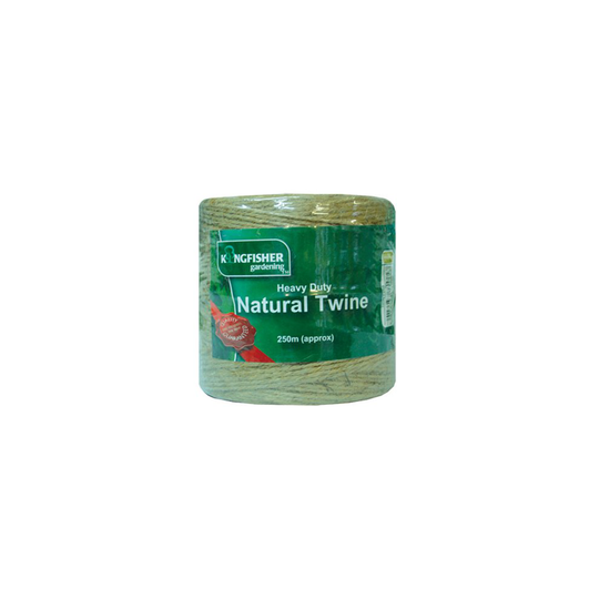 250m Heavy Duty Natural Jute - natural heavy duty twine kingfisher hdnt250 garden 250m green meter