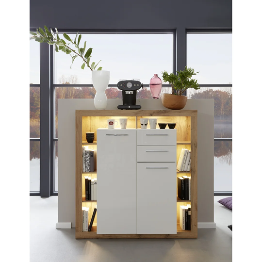 Raúl 121Cm Wide 2 Drawer Highboard