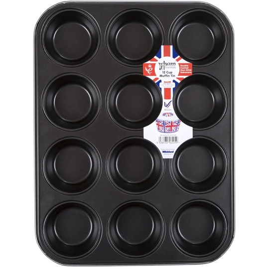Wham Essentials Double Coated Non Stick Muffin Tray - 6 Cup & 12 cup trays