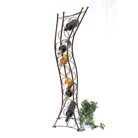 Winthrop 10 Bottle Wine Bottle Rack in Copper