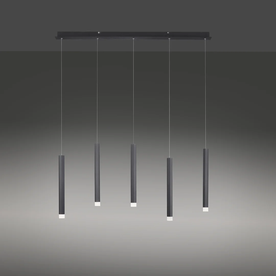 5-Light Kitchen Island Cylinder LED Pendant