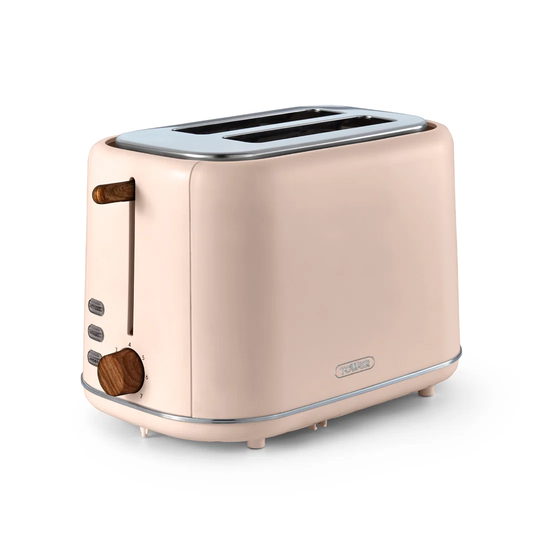 Tower T20027PCLY Scandi 2 Slice Toaster With Adjustable Browning Control, Centring Function, 800W, Pink Clay