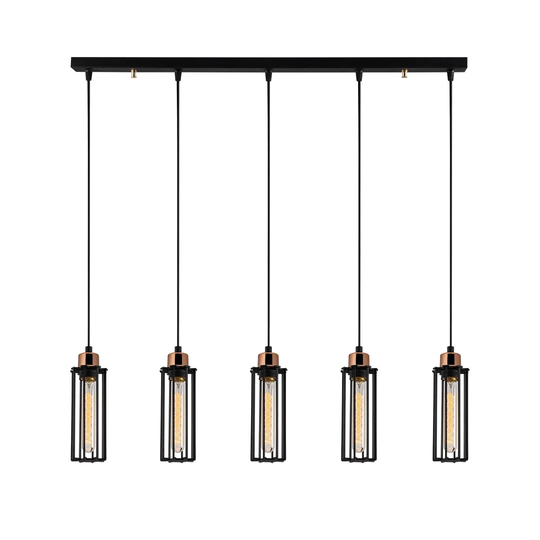 Piedmt 5 - Light Kitchen Island Cylinder Pendant