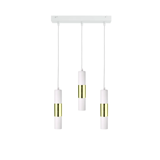 Magnum White/gold 3-light Pendant