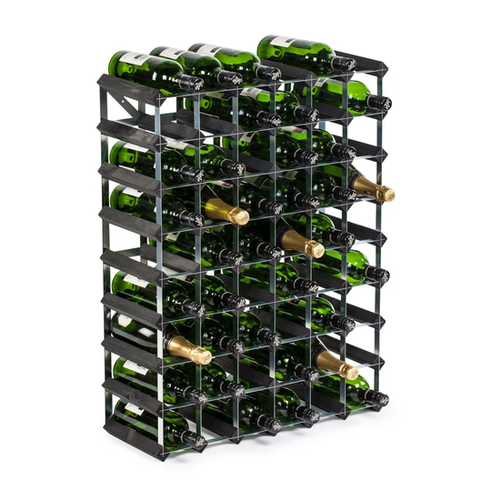 Egremt 56 Bottle Solid Wood Floor Wine Bottle Rack
