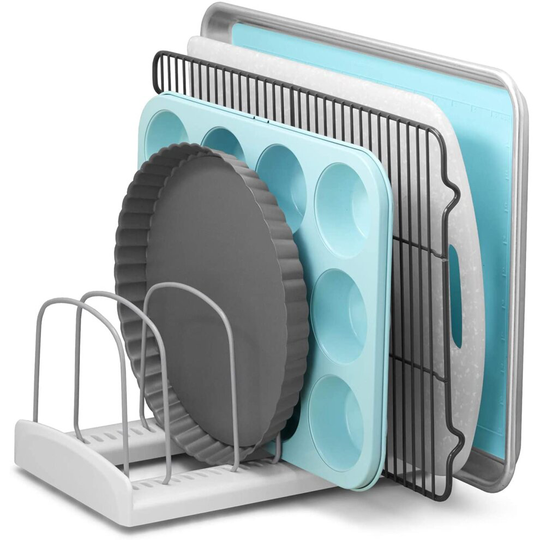 YouCopia StoreMore Adjustable Bakeware Rack Kitchen Cabinet Storage Organiser