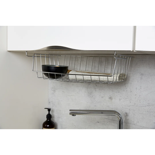 Shelf hanging basket, metal basket with non-slip rubber coating