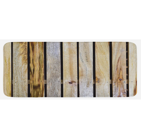 Milana Rustic Country Timber Fence Kitchen Mat