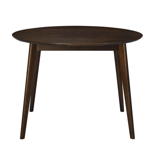 DAIVA CASA Orion Drop Leaf 100X(51-100) Cm Round Wooden Dining Table Birch Circle Dinner Table Solid Wood Kitchen & Dining Room Tables/Scandinavian Fu