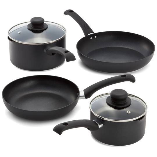 Judge Just Cook, Teflon Non-Stick 4 Piece Saucepan Set, 16/20Cm Saucepans, 24/26Cm Frying Pans
