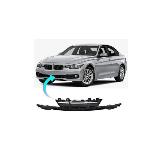 BMW 3 Series F30/F31 2015-2019 Front Bumper Grille Centre Section Mat Black Not M Sport Models