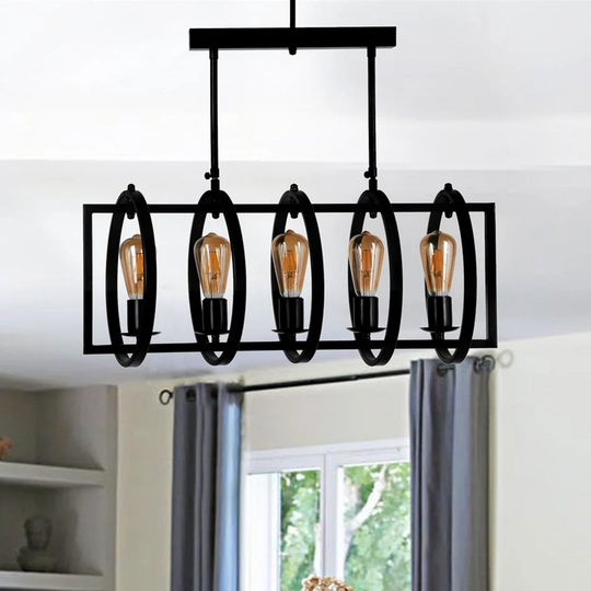 Krick 5 - Light Kitchen Island Linear Pendant