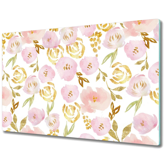 Mccalla Tempered Glass Roses Chopping Board