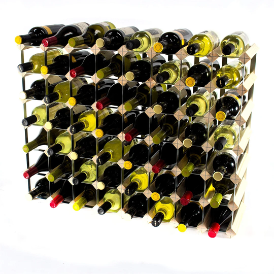 Vick 56 Bottle Floor Wine Bottle Rack in Light Brown