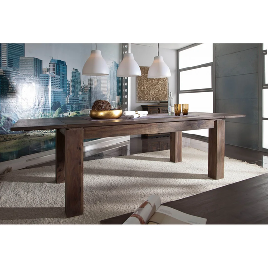 Metro 90 Cm Extendable Rosewood Solid Wood Dining Table