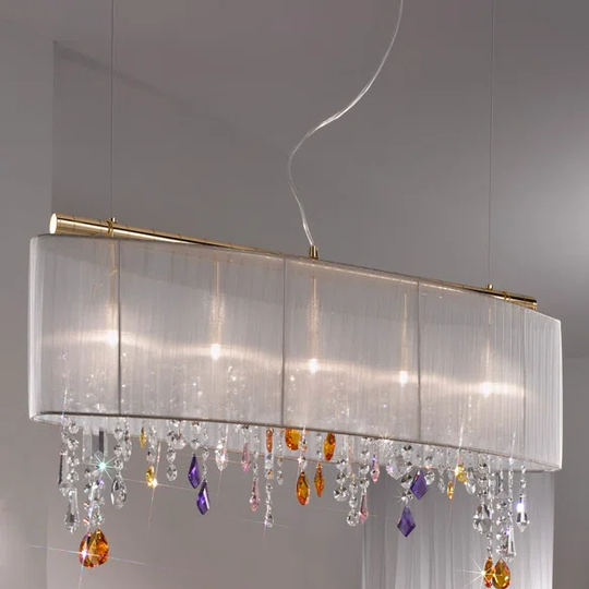 Paralume 5 - Light Kitchen Island Pendant with Crystal Accents