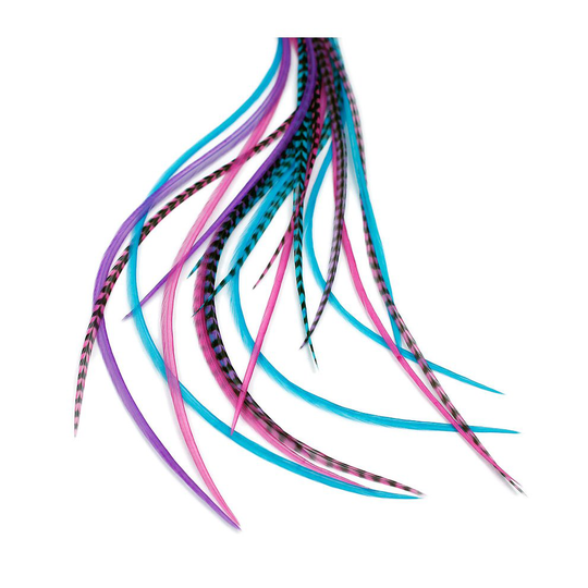 (5 Feathers) Real Feather Hair Extensions Kit - Cupcake