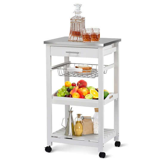 4 Tier Kitchen Storage Trolley Cart