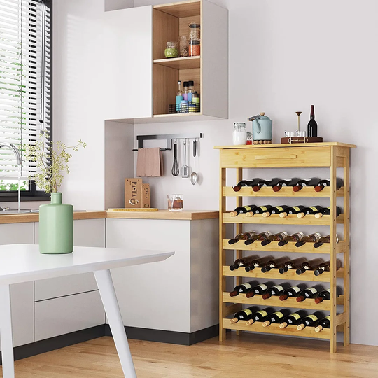 Shotwell 35 Bottle Solid Wood Floor in Brown