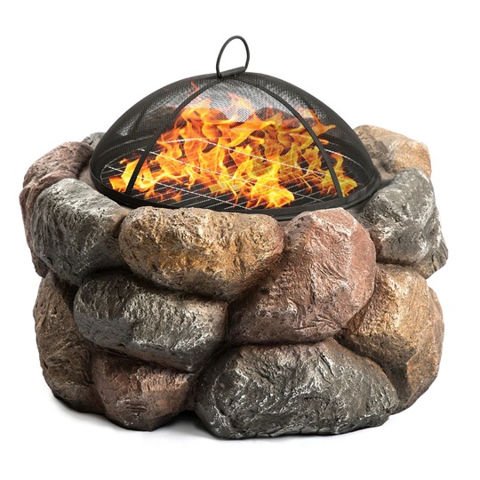 9C26F8CFBEBA4024AF116507533A12B7 Grand Garden & Patio Heater Fire Pit Brazier And Barbecue With Eco-Stone Finish