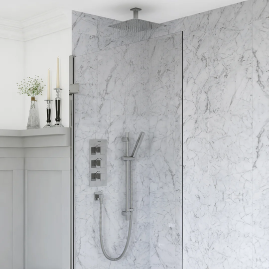Descent Thermostatic Shower with Dual Shower Head