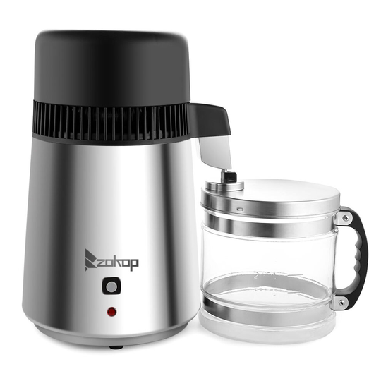 750W Water Distiller Electric Purifier Stainless Steel Glass
