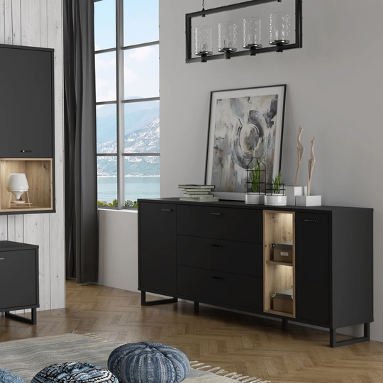Frohwald 3 Drawer Sideboard
