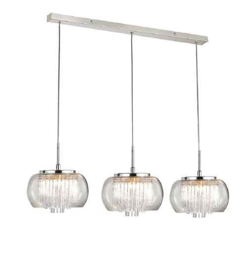 Rego 3-Light Kitchen Island Drum Pendant