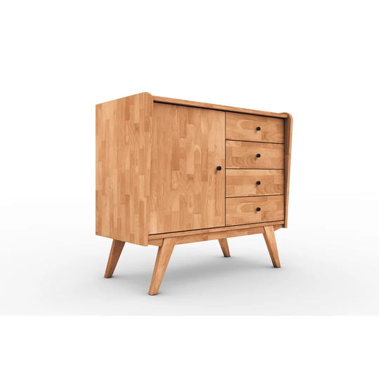 Gile 100 Cm Wide 4 Drawer Solid Wood Sideboard