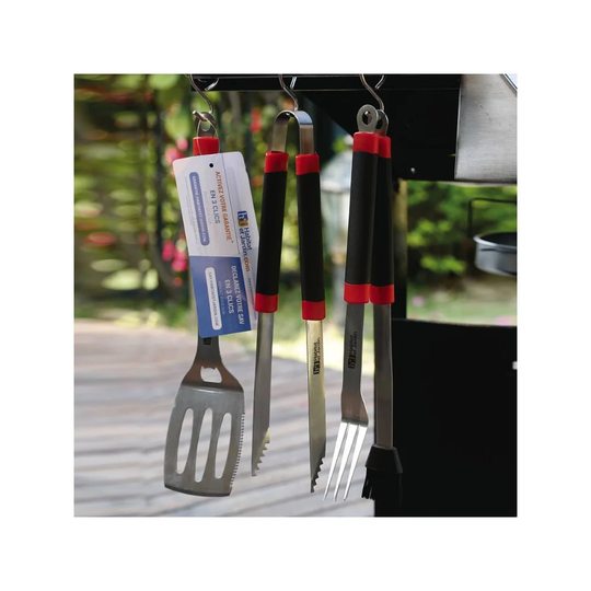 Barbecue Accessory "Curtis 2" - 4 Pieces - Silver / Black