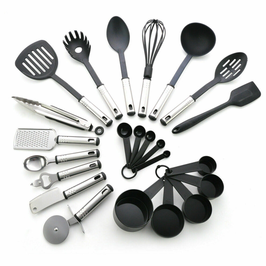 24Pcs Kitchen Silicone Cooking Utensil Set Non-stick Spatula Kit
