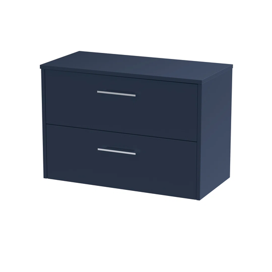 805Mm Wall Mounted Bathroom Vanity Base Only in Electric Blue