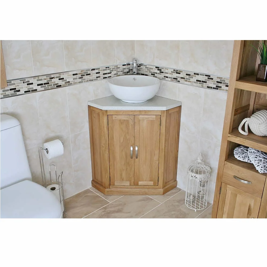Dees Free-Standing Corner Vanity Unit