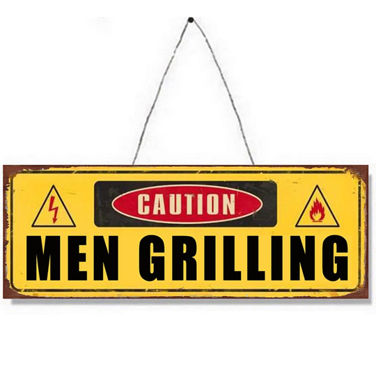 Men Grilling Wall Décor