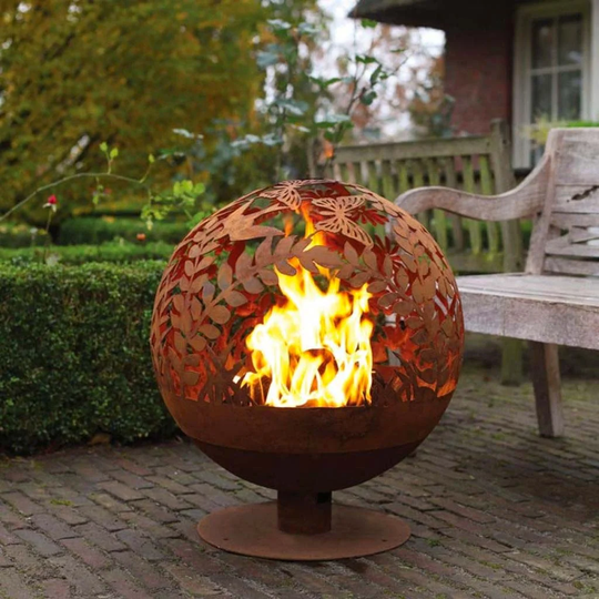 Polzin 66Cm H x 55.8Cm W Iron Wood Burning Outdoor Fire Pit