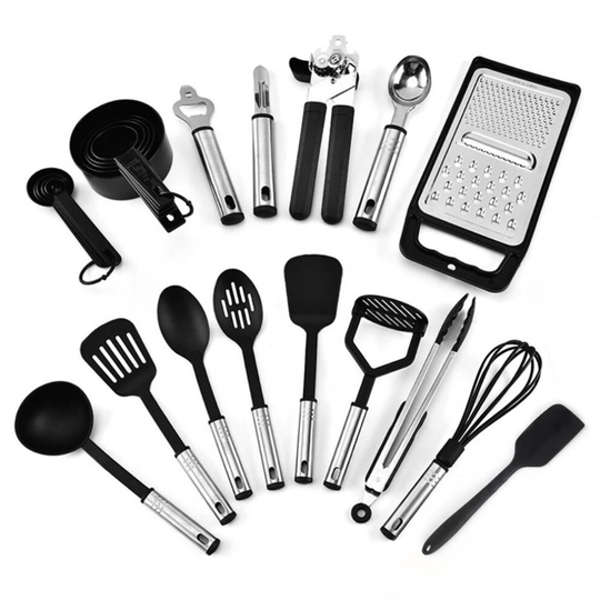 24 Piece Cooking Set Kitchen Gadget Tool Non-stic Handles Spatula