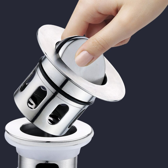 Universal Wash Basin Bounce Drain Filter Plug Stainless Steel Sink Stoppers Washbasin Spring Drain Filter Plug Washbasin Tool