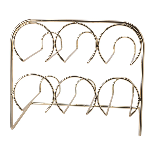 Dorre Beda wine rack 6 bottles 29 cm brass