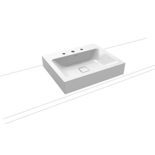 Black Matt Metal Rectangular Countertop Basin Bathroom Sink