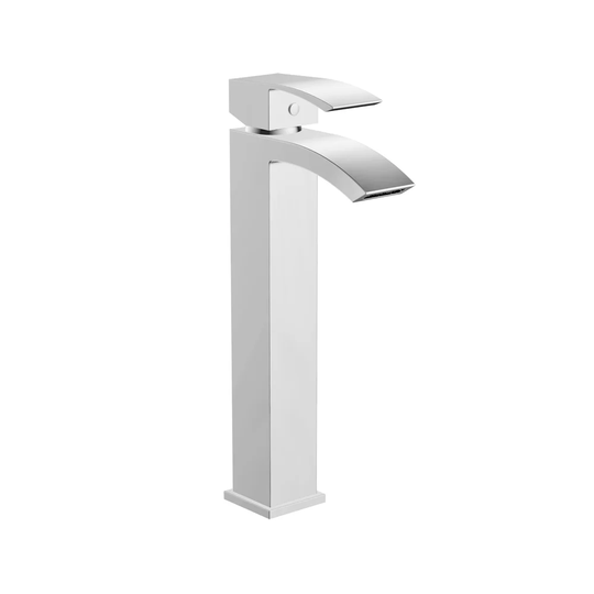 Eryn Freestanding Tall Contemporary Basin Mixer Tap: Chrome
