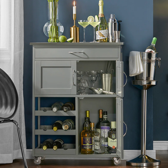 Erland 67 Cm Kitchen Trolley with Locking Wheels
