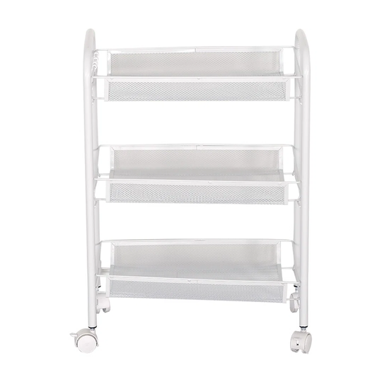 3-Tier Trolley Pali Pakoworld Metal White 44X26x85cm