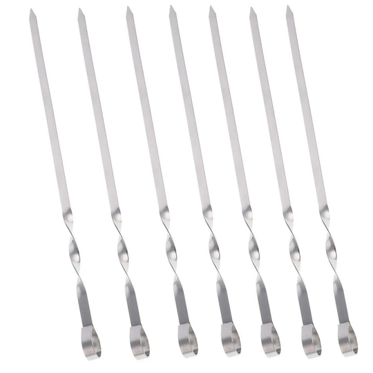 Shish kebabs 38Cm. Mangal Stainless Steel Shampura Grill Skewers Meat Skewers