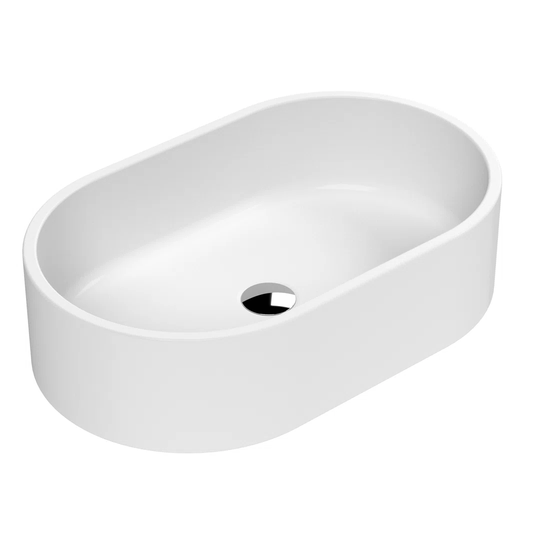 Luxe Vessels Vitreous China Oval Countertop Basin Bathroom Sink
