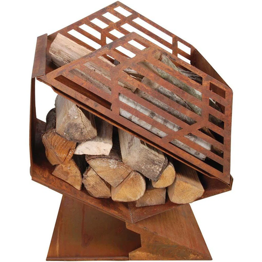 Cast Iron Patio Heater With Wood Storage
