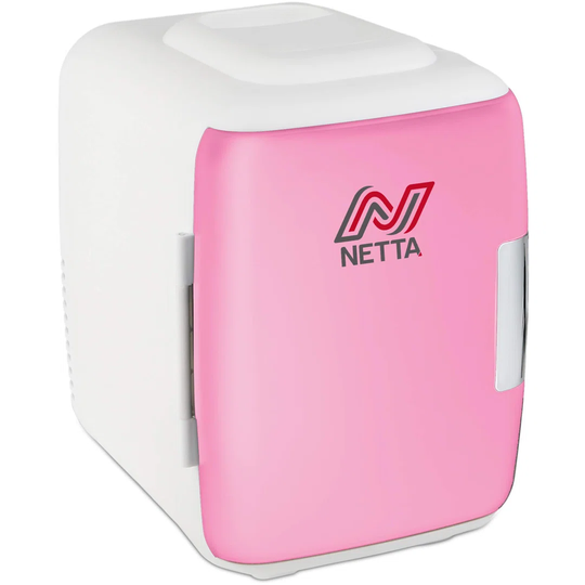 NETTA Mini Fridge 5L - Beer Drinks Portable Small Fridge - For Bedroom, Skincare, Office With Cooling And Warming Function - AC/DC Portable - Black